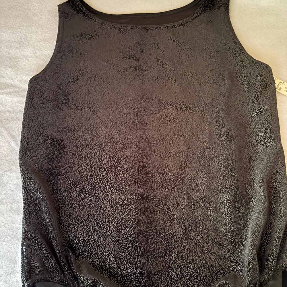 NWT Black Sequin Tank Bodysuit Whimsical Gothic Sparkly Y2K Vintage Party